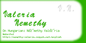 valeria nemethy business card